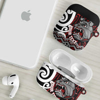 Personalised Aotearoa Bulldog AirPods Case New Zealand Maori Taniko Art LT14 - Polynesian Pride