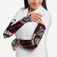 Personalised Aotearoa Bulldog Arm Sleeves New Zealand Maori Taniko Art LT14 - Polynesian Pride