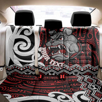 Personalised Aotearoa Bulldog Back Car Seat Cover New Zealand Maori Taniko Art LT14 - Polynesian Pride