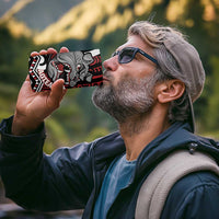 Personalised Aotearoa Bulldog 4 in 1 Can Cooler Tumbler New Zealand Maori Taniko Art LT14 - Polynesian Pride