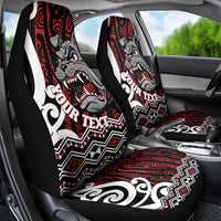 Personalised Aotearoa Bulldog Car Seat Cover New Zealand Maori Taniko Art LT14 - Polynesian Pride