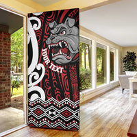 Personalised Aotearoa Bulldog Door Cover New Zealand Maori Taniko Art LT14 - Polynesian Pride