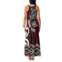 Personalised Aotearoa Bulldog Family Matching Tank Maxi Dress and Hawaiian Shirt New Zealand Maori Taniko Art LT14 - Polynesian Pride