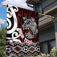 Personalised Aotearoa Bulldog Garden Flag New Zealand Maori Taniko Art LT14 - Polynesian Pride