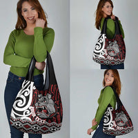 Personalised Aotearoa Bulldog Grocery Bag New Zealand Maori Taniko Art LT14 - Polynesian Pride