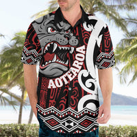 Personalised Aotearoa Bulldog Hawaiian Shirt New Zealand Maori Taniko Art LT14 - Polynesian Pride