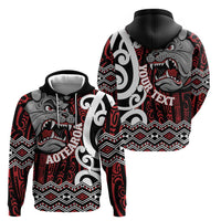 Personalised Aotearoa Bulldog Hoodie New Zealand Maori Taniko Art LT14 - Polynesian Pride