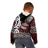 Personalised Aotearoa Bulldog Kid Hoodie New Zealand Maori Taniko Art LT14 - Polynesian Pride