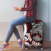 Personalised Aotearoa Bulldog Luggage Cover New Zealand Maori Taniko Art LT14 - Polynesian Pride