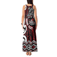 Personalised Aotearoa Bulldog Tank Maxi Dress New Zealand Maori Taniko Art LT14 - Polynesian Pride