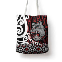 Personalised Aotearoa Bulldog Tote Bag New Zealand Maori Taniko Art LT14 - Polynesian Pride