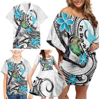 Aotearoa Te Ika-a-Maui Family Matching Off Shoulder Short Dress and Hawaiian Shirt South Island Kekeru Maori Koru LT14 - Polynesian Pride