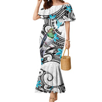 Aotearoa Te Ika-a-Maui Mermaid Dress South Island Kekeru Maori Koru LT14 Women White - Polynesian Pride