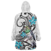 Aotearoa Te Ika-a-Maui Wearable Blanket Hoodie South Island Kekeru Maori Koru LT14 - Polynesian Pride