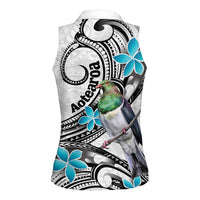 Aotearoa Te Ika-a-Maui Women Sleeveless Polo Shirt South Island Kekeru Maori Koru LT14 - Polynesian Pride