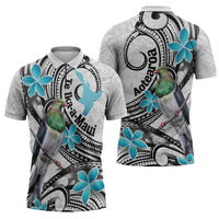 Aotearoa Te Ika-a-Maui Zipper Polo Shirt South Island Kekeru Maori Koru LT14 - Polynesian Pride