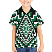 Green Aotearoa Taniko Poutama Patikitiki Hawaiian Shirt