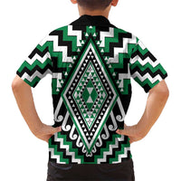 Green Aotearoa Taniko Poutama Patikitiki Hawaiian Shirt