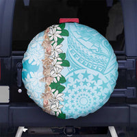 Cook Islands Tiare Maori With Conch Shell Spare Tire Cover Pasifika Fest Polynesian Tattoo Turquoise