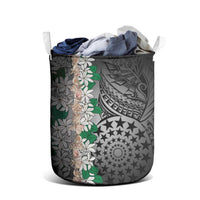 Cook Islands Tiare Maori With Conch Shell Laundry Basket Pasifika Fest Polynesian Tattoo Black