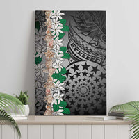 Cook Islands Tiare Maori With Conch Shell Canvas Wall Art Pasifika Fest Polynesian Tattoo Black
