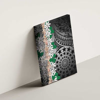 Cook Islands Tiare Maori With Conch Shell Canvas Wall Art Pasifika Fest Polynesian Tattoo Black