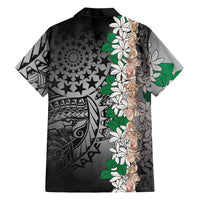 Cook Islands Tiare Maori With Conch Shell Family Matching Tank Maxi Dress and Hawaiian Shirt Pasifika Fest Polynesian Tattoo Black LT14 - Polynesian Pride