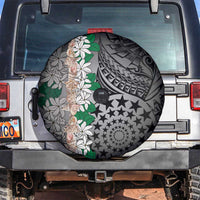 Cook Islands Tiare Maori With Conch Shell Spare Tire Cover Pasifika Fest Polynesian Tattoo Black
