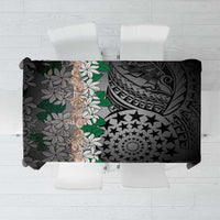 Cook Islands Tiare Maori With Conch Shell Tablecloth Pasifika Fest Polynesian Tattoo Black