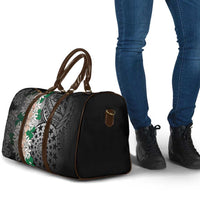 Cook Islands Tiare Maori With Conch Shell Travel Bag Pasifika Fest Polynesian Tattoo Black