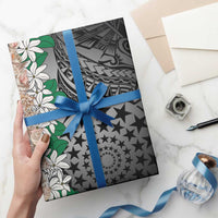 Cook Islands Tiare Maori With Conch Shell Wrapping Paper Pasifika Fest Polynesian Tattoo Black
