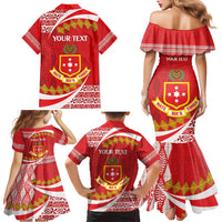 Personalised Kolisi Tonga College Atele Family Matching Mermaid Dress and Hawaiian Shirt Mate Maa Tonga 142 Years Anniversary LT14 - Polynesian Pride