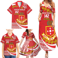 Personalised Kolisi Tonga College Atele Family Matching Summer Maxi Dress and Hawaiian Shirt Mate Maa Tonga 142 Years Anniversary LT14 - Polynesian Pride