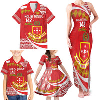 Personalised Kolisi Tonga College Atele Family Matching Tank Maxi Dress and Hawaiian Shirt Mate Maa Tonga 142 Years Anniversary LT14 - Polynesian Pride