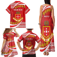 Personalised Kolisi Tonga College Atele Family Matching Tank Maxi Dress and Hawaiian Shirt Mate Maa Tonga 142 Years Anniversary LT14 - Polynesian Pride