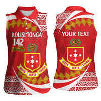 Personalised Kolisi Tonga College Atele Women Sleeveless Polo Shirt Mate Maa Tonga 142 Years Anniversary LT14 - Polynesian Pride