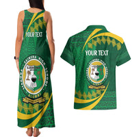 Personalised Tonga Liahona-Saineha High School Couples Matching Tank Maxi Dress and Hawaiian Shirt Happy 76 Years Anniversary LT14 - Polynesian Pride