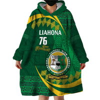 Personalised Tonga Liahona-Saineha High School Wearable Blanket Hoodie Happy 76 Years Anniversary LT14 - Polynesian Pride