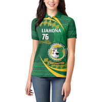 Personalised Tonga Liahona-Saineha High School Women Polo Shirt Happy 76 Years Anniversary LT14 - Polynesian Pride