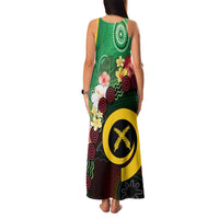 Long God Yumi Stanap Vanuatu Family Matching Tank Maxi Dress and Hawaiian Shirt Tropical Flowers Aboriginal Pattern LT14 - Polynesian Pride