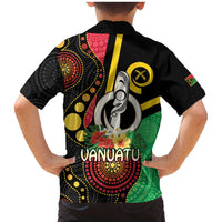 Tamtam Drum Vanuatu Family Matching Mermaid Dress and Hawaiian Shirt Boar Tusk Aboriginal Flag Style LT14 - Polynesian Pride
