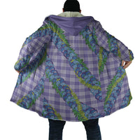Hawaii Jade Vine Lei Cloak Aloha Palaka Motif - Purple - Polynesian Pride