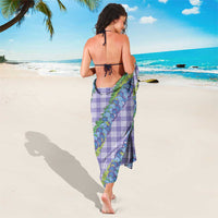 Hawaii Jade Vine Lei Sarong Aloha Palaka Motif - Purple - Polynesian Pride