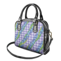 Hawaii Jade Vine Lei Shoulder Handbag Aloha Palaka Motif - Purple - Polynesian Pride