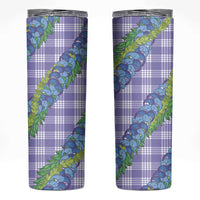 Hawaii Jade Vine Lei Skinny Tumbler Aloha Palaka Motif - Purple LT14 Purple - Polynesian Pride