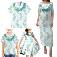 Jade Vine Lei Hawaii Family Matching Puletasi and Hawaiian Shirt Aloha Seamless Tropical Leaves LT14 - Polynesian Pride