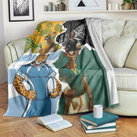 Rugby 2025 Championship Blanket Southern Hemisphere Countries Mascots - Polynesian Pride