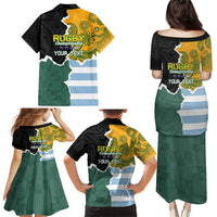 Personalised Rugby 2025 Championship Family Matching Puletasi and Hawaiian Shirt Southern Hemisphere Countries Mascots LT14 - Polynesian Pride