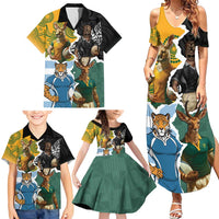 Personalised Rugby 2025 Championship Family Matching Summer Maxi Dress and Hawaiian Shirt Southern Hemisphere Countries Mascots LT14 - Polynesian Pride