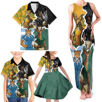 Personalised Rugby 2025 Championship Family Matching Tank Maxi Dress and Hawaiian Shirt Southern Hemisphere Countries Mascots LT14 - Polynesian Pride